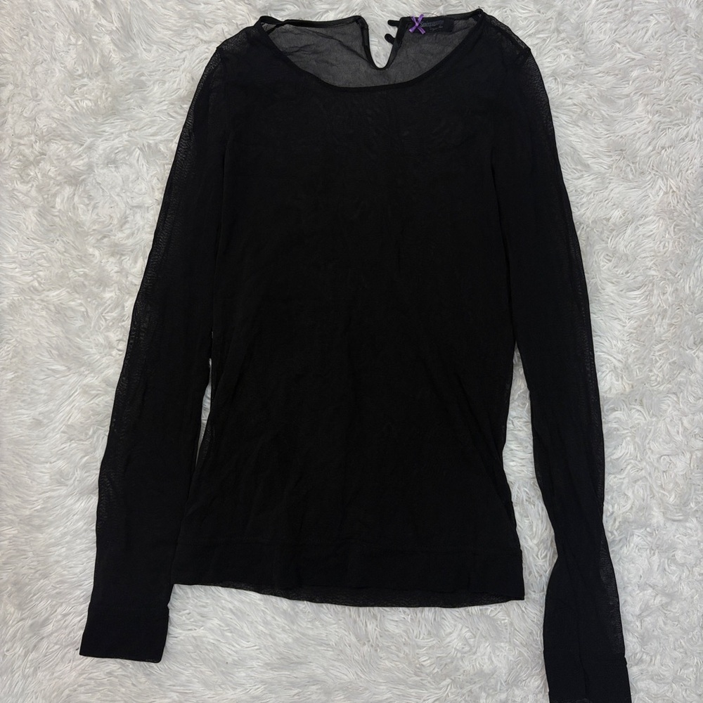 Sinequanone Vintage Mesh Long Sleeve Top Black